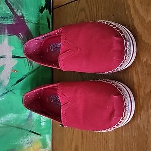 Bobs Breeze Red Platform Slip On Shoes
